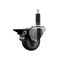 Service Caster 3'' Gray Poly Swivel 1'' Expanding Stem Caster with Brake SCC-EX20S314-PPUB-PLB-1 - alternate 1